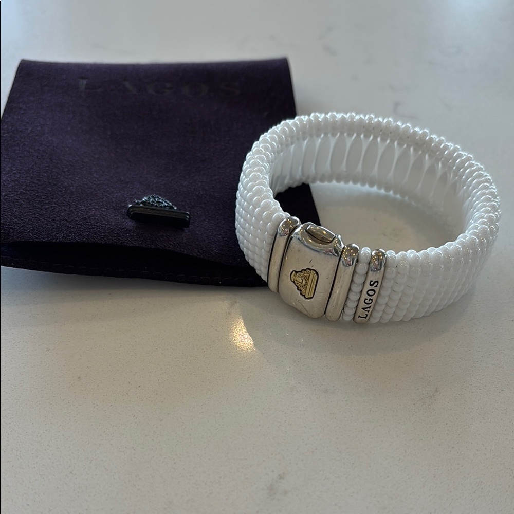LAGOS White ceramic caviar  Bracelet